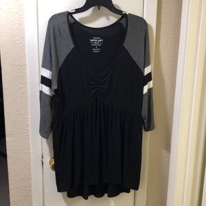 Torrid Black 3/4 length baseball sleeve